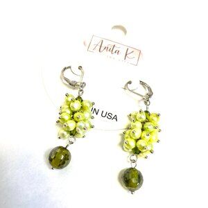 Anita K FWP & Cubic Drop Earring Peridot